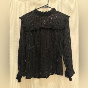 Madewell Longsleeve Eyelet Blouse - Size Small